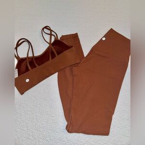 Lululemon align leggings and cloud sports bra